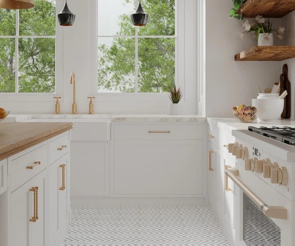 Unika perspektiv på modern köksbelysning - Bild.